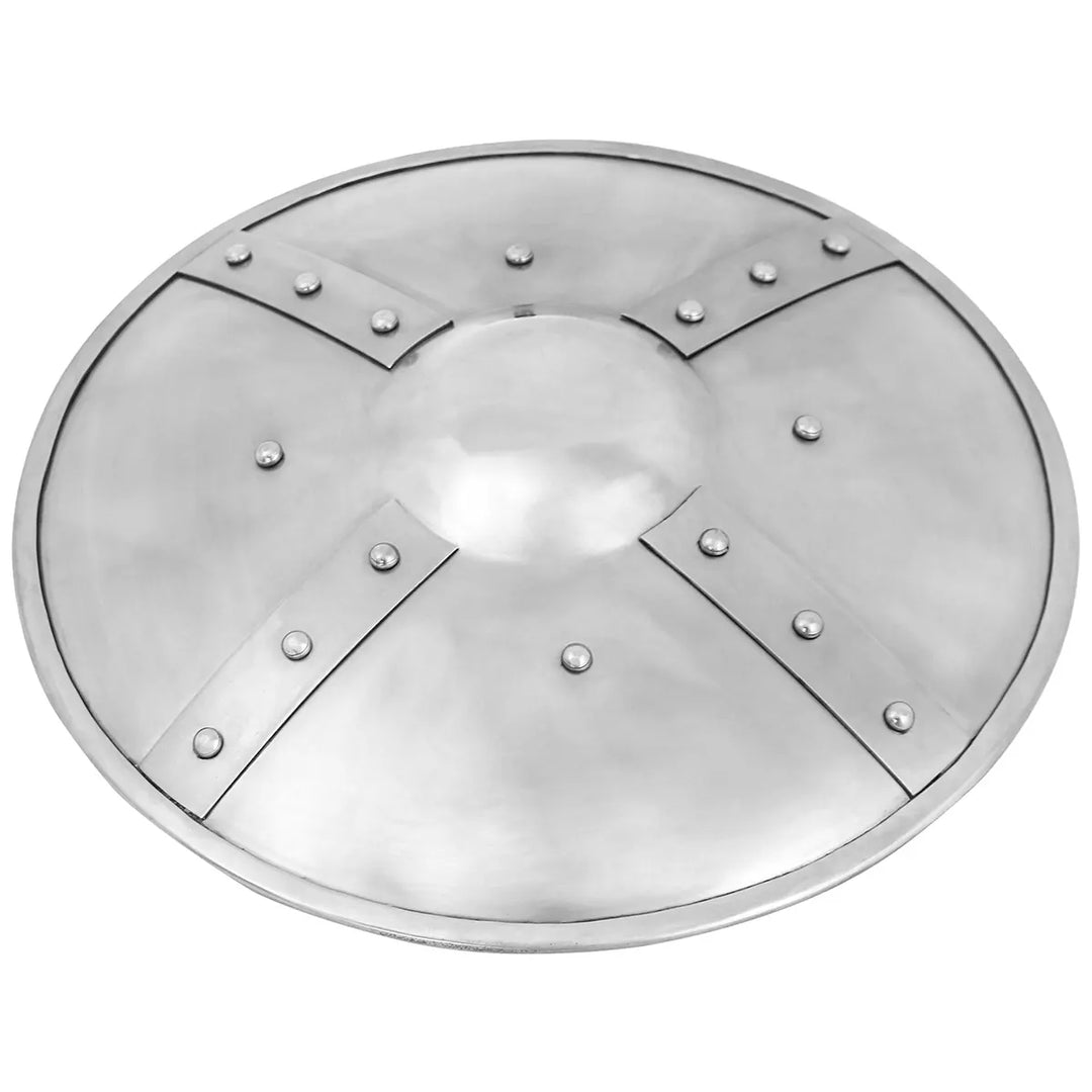 16 in Steel Buckler With Rivited Reinforcements