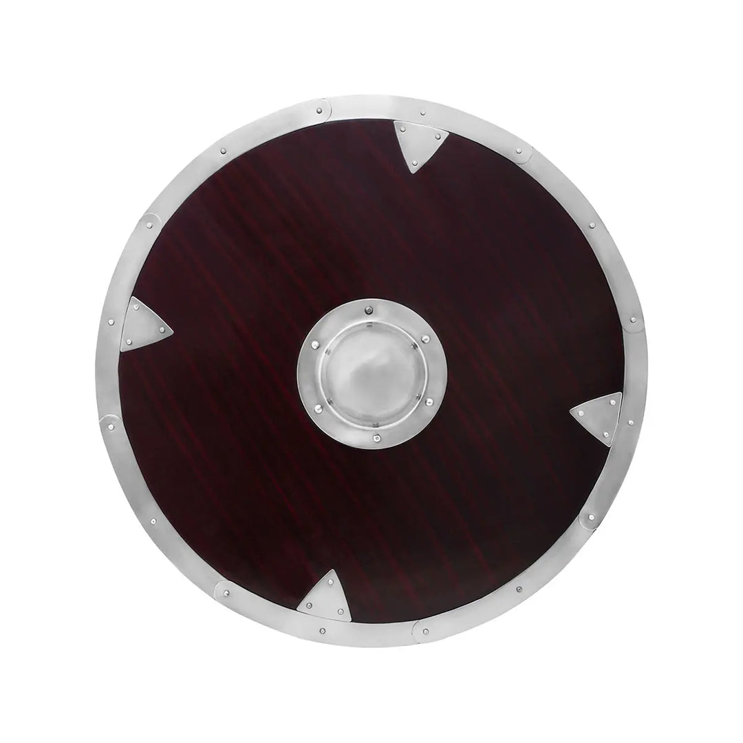 28 in Round Viking Shield With Wood and Steel Edging
