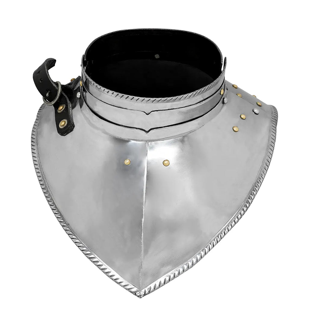 Enclosed Articulated Gorget with Rolled Border