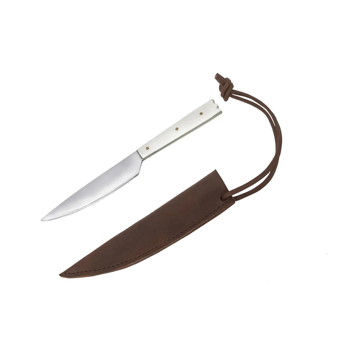 Steel Dagger Roundell With Wooden Handle And Sheath
