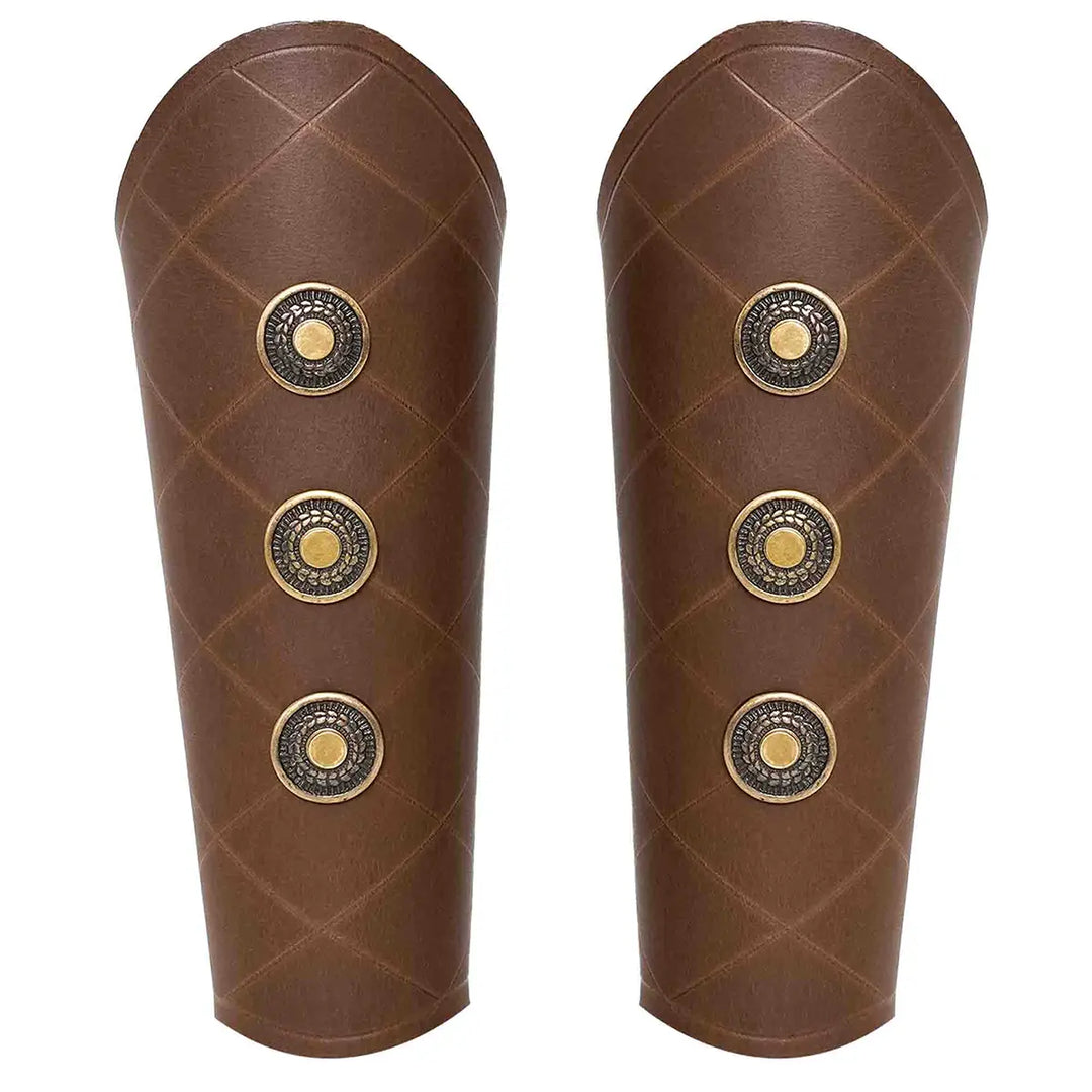 Leather Bracer with Medallions
