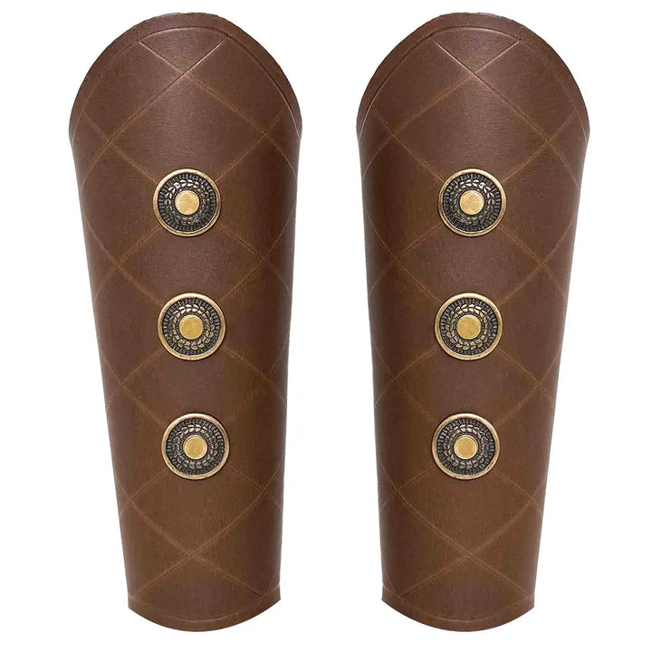 Leather Bracer with Medallions