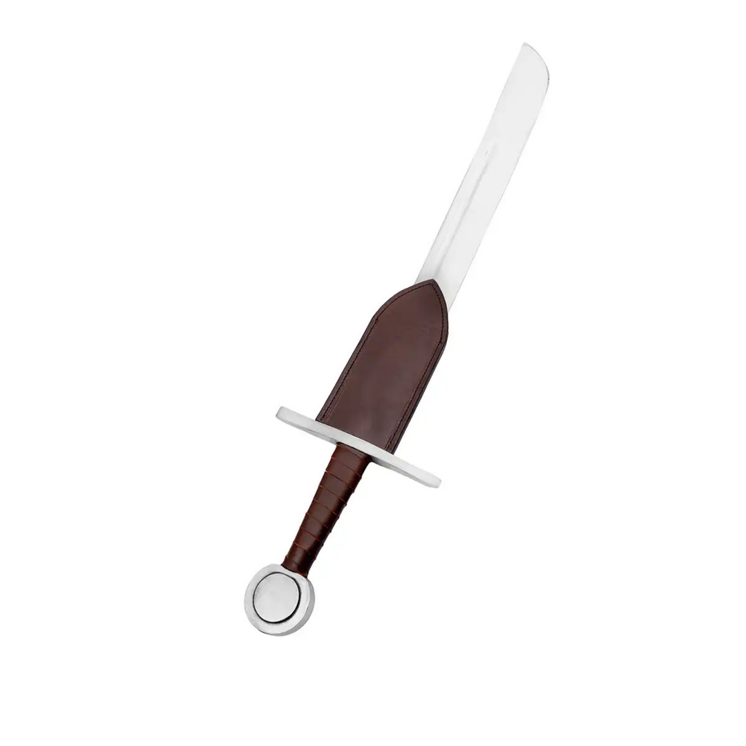 Steel Falchion Functional with Leather Frog