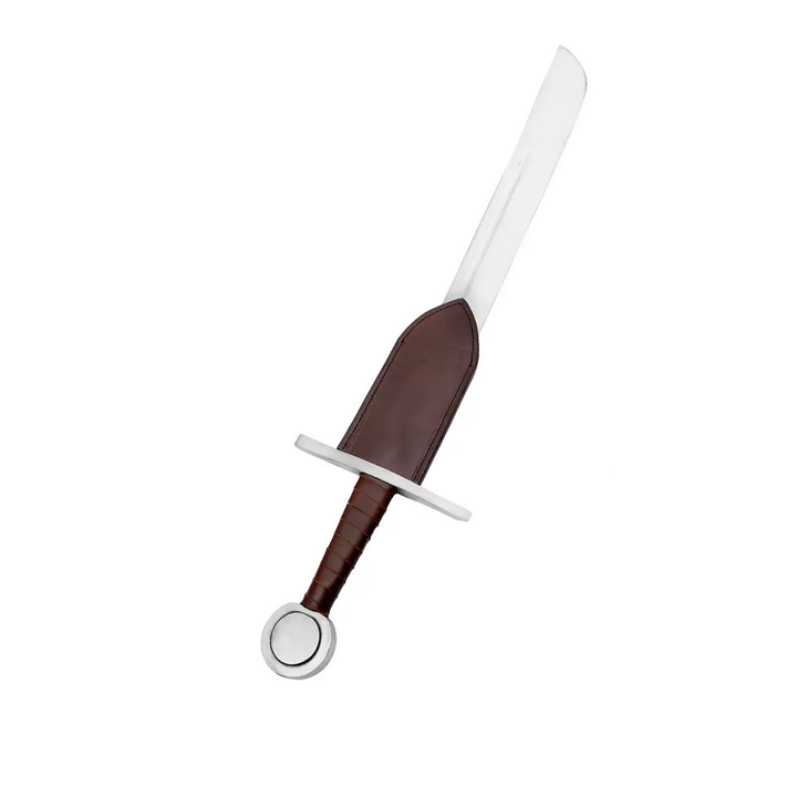 Steel Falchion Functional with Leather Frog