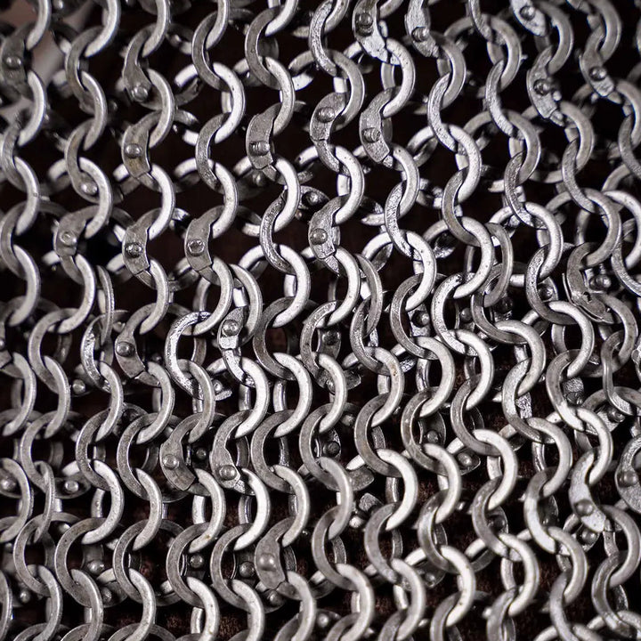 Chainmail Coif Square Faced - Riveted Flat Ring / Flat Solid Ring - 9 mm 17 Gauge