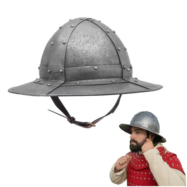 Steel 13th Century Kettle Helmet Antique Finish