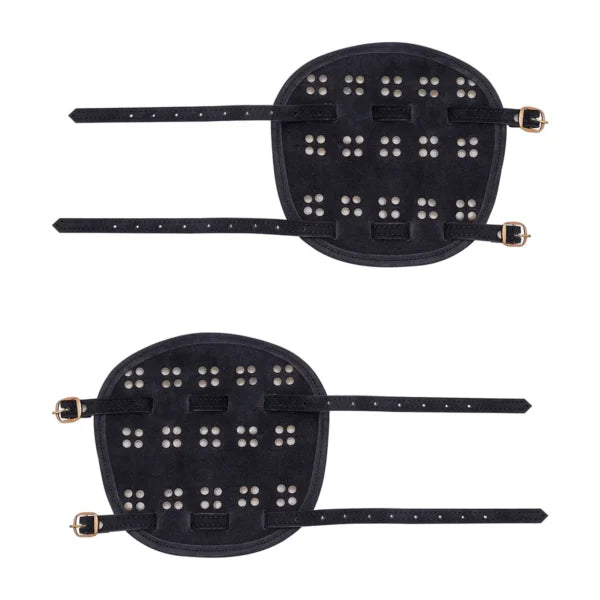 Suede Leather Bracer with 4 Patch Pattern Rivets