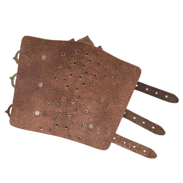 Leather Bracer with Layered Scale Pattern