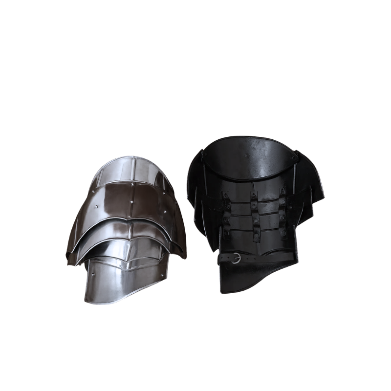 Medieval Fantasy Pauldron With Guard Break and Center-line Fluting