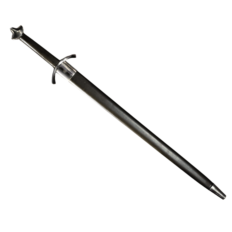 Long Sword with Crown Pommel and Scabbard